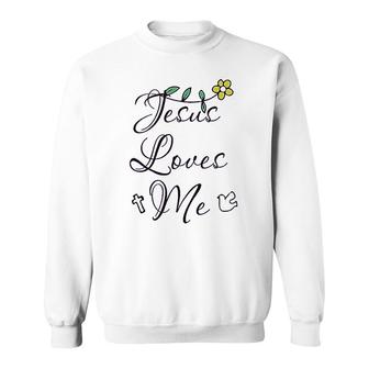 Jesus Loves Me Christian Sweatshirt | Mazezy