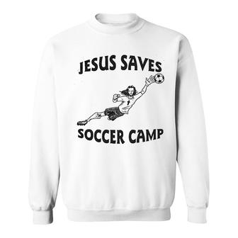 Jesus Saves Soccer Goalie Sweatshirt | Mazezy