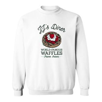 JJs Diner Leslie Worlds Best Waffles TV Show Sweatshirt - Seseable