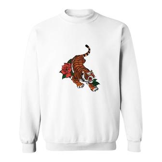Jungle Tiger Stripes Safari Animal Tiger Sweatshirt | Mazezy