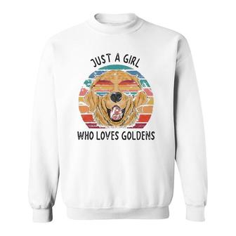 Just A Girl Who Loves Golden Retrievers Dog Gifts Sweatshirt | Mazezy