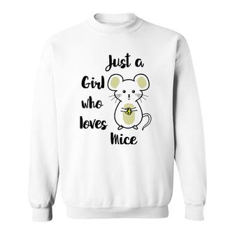 Just A Girl Who Loves Mice - Mouse Lovers Sweatshirt | Mazezy