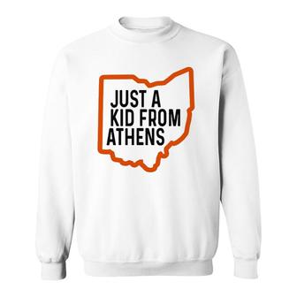 Just A Kid From Athens Ohio Cincinnati Burr Oh Sweatshirt