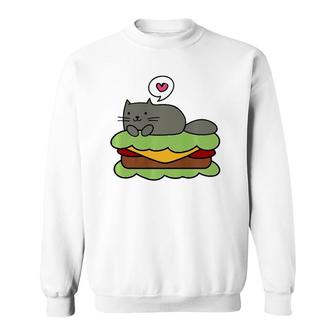 Keto Kitty On Bunless Cheeseburger Tee Sweatshirt | Mazezy