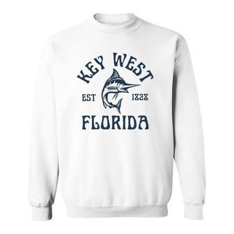 Key West Florida Fishing Marlin Travel Keys Fish Beach Sweatshirt | Mazezy