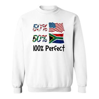 Kids 50 American 50 South African 100 Perfect Boy Girl Gift Sweatshirt | Mazezy
