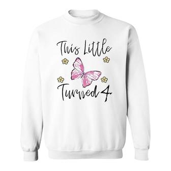 Kids Butterfly Themed Birthday Party Gift For A 4 Years Old Sweatshirt | Mazezy UK