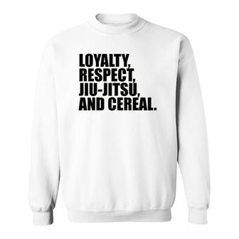 Kids Loyalty Respect Jiu Jitsu Cereal Sweatshirt | Mazezy