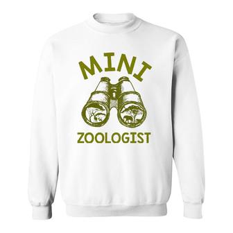 Kids Mini Zoologist Cute Future Zoologist Baby Zoology Binoculars Sweatshirt | Mazezy