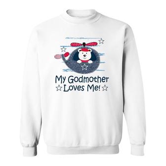 Kids My Godmother Loves Me Godson Sweatshirt | Mazezy