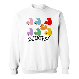 Kids Rubber Duckie Duck Cute Bath Boys Girls Child Youth Sweatshirt | Mazezy
