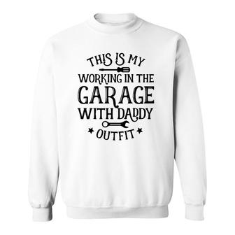 Kids Working In The Garage With Daddy Gift For Boy Girl Toddler Sweatshirt | Mazezy DE