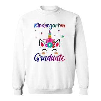 Kindergarten Graduate Kids Cute Unicorn For Girls Sweatshirt | Mazezy