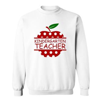Kindergarten Teacher Teaching Lover Apple Sweatshirt | Mazezy