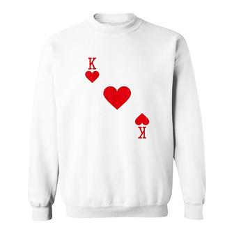 King Of Hearts Costume Deck Of Cards Sweatshirt - Thegiftio UK