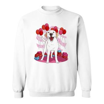 Labrador Retriever Dog Lover Heart Valentine's Day Gift Sweatshirt | Mazezy