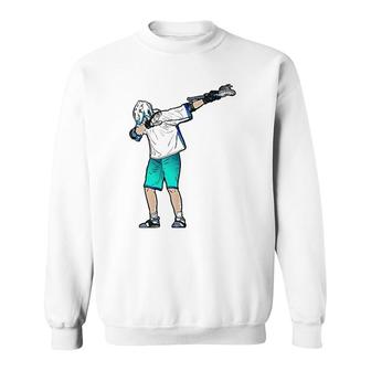 Lacrosse Stick Boy Dabbing Youth Dab Dance Gift Sweatshirt | Mazezy