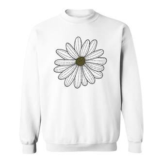 Ladies Daisy Graphic Garment Sweatshirt | Mazezy