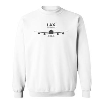 Lax Los Angeles Airport Airline Tag Travel Pilot Tee Sweatshirt | Mazezy