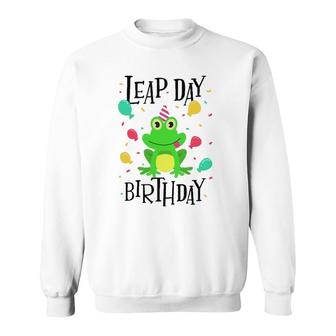Leap Day Birthday Gift February 29Th Funny Leap Year Frog Sweatshirt | Mazezy