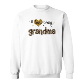 Leopard I Love Being Grandma Sweatshirt | Mazezy
