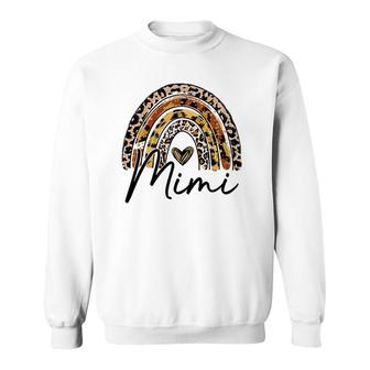 Leopard Mimi Fall Rainbow Fall Vibes Mimi Life Funny Mimi Sweatshirt | Mazezy