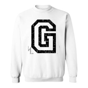 Letter G Vintage Black And White Sweatshirt | Mazezy