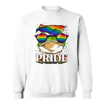 Lgbt Frog Gay Pride Lgbtq Rainbow Flag Sunglasses Sweatshirt
