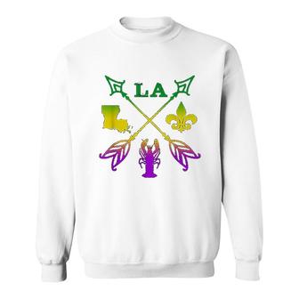 Louisiana Arrow New Orleans Mardi Gras Sweatshirt