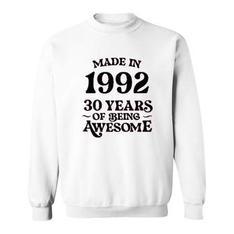 Made In 1992 30 Years Of Being Awesome Dog Mummy Mothers Day Sweatshirt - Thegiftio UK