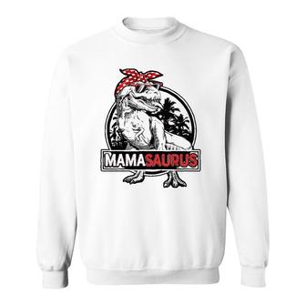 Mamasaurusrex Dinosaur Funny Mama Saurus Family Matching Sweatshirt | Mazezy