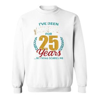 Married For 25 Years Silver Wedding Anniversary Premium Sweatshirt | Mazezy