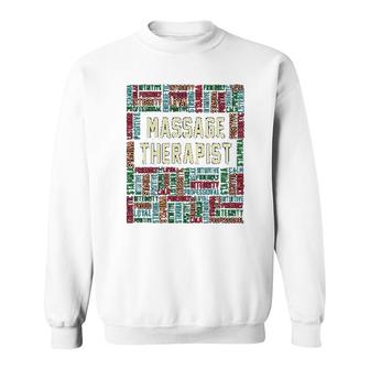Massage Therapist Gifts Heart Therapy Chiropractor Sweatshirt - Thegiftio