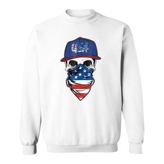 Men's American Flag Skull Usa Military Sweatshirt