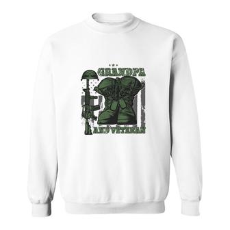 Mens I'm A Dad Grandpa And Veteran Nothing Scares Me Sweatshirt | Mazezy