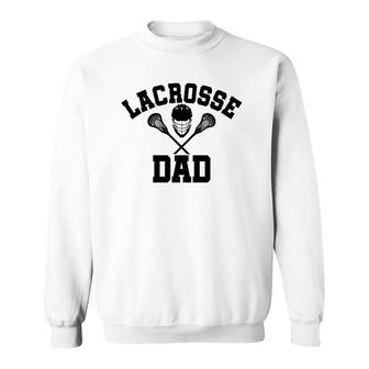 Mens Lacrosse Dad Lax Daddy Father's Day Gift Sweatshirt | Mazezy