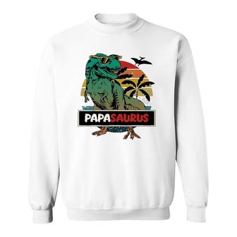 Mens Matching Family Papasaurusrex Father's Day - Grandpa Dad Sweatshirt | Mazezy
