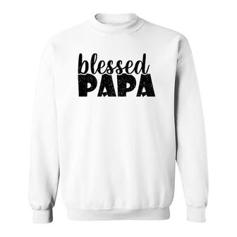 Mens Papa Grandpa Proud New Dad Blessed Papa Father's Day Sweatshirt | Mazezy
