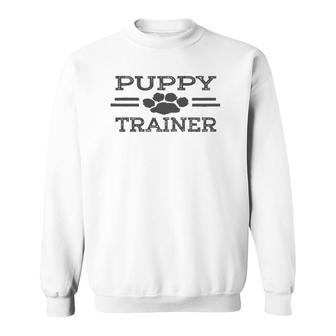Mens Puppy Trainer Human Gay Pup Play Leather Gear Men Sweatshirt | Mazezy