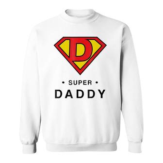 Mens Super Daddy Gift Father's Day Present Super Hero Sweatshirt | Mazezy
