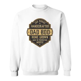 Mens Vintage Whiskey Label Dad Bod Funny Drinking Father's Day Sweatshirt
