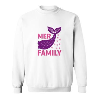 Mer Pink Family Mermaid Matching Family Sweatshirt - Thegiftio UK