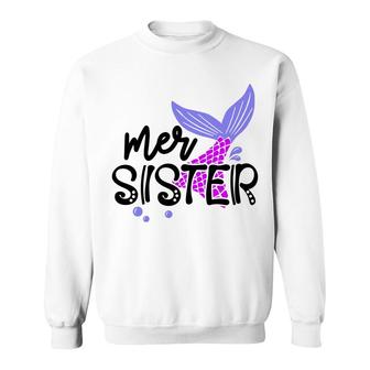 Mer Sister Black Mermaid Matching Family Sweatshirt - Thegiftio UK