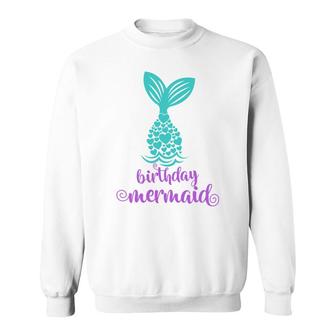Mermaid Matching Family Birthday Mermaid Ocean Sweatshirt - Seseable