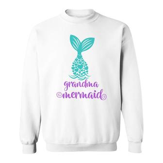 Mermaid Matching Family Grandma Mermaid Sweatshirt - Thegiftio UK
