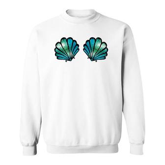 Mermaid Seashell Bra Shell Bra Top Party Costume Halloween Sweatshirt | Mazezy