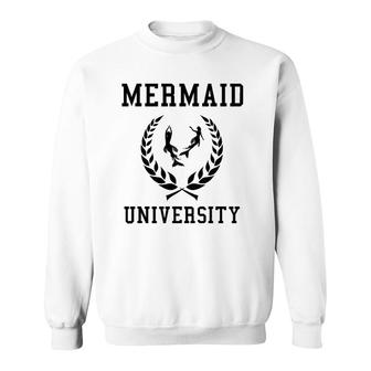 Mermaid University Funny Deep-Sea Diver Sailor Sweatshirt | Mazezy