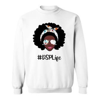 Messy Bun Dsp Life Nurse Black History Month Thank You Sweatshirt | Mazezy