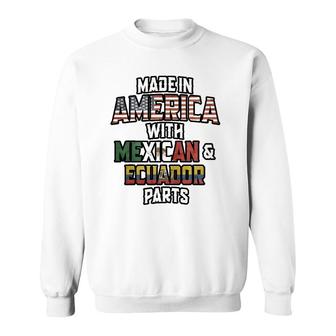 Mexican And Ecuadorian Made In America Mix Heritage Vintage Sweatshirt | Mazezy