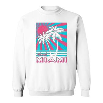 Miami Beach Florida Miami Palm Trees Sweatshirt | Mazezy
